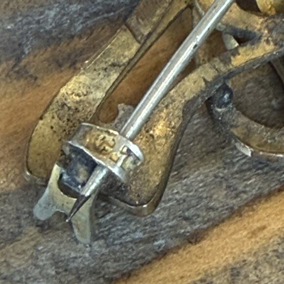 Antique Victorian Signed C.T. Gold Filled Fleur De Lis Floral Watch Pin Brooch - Picture 5 of 7